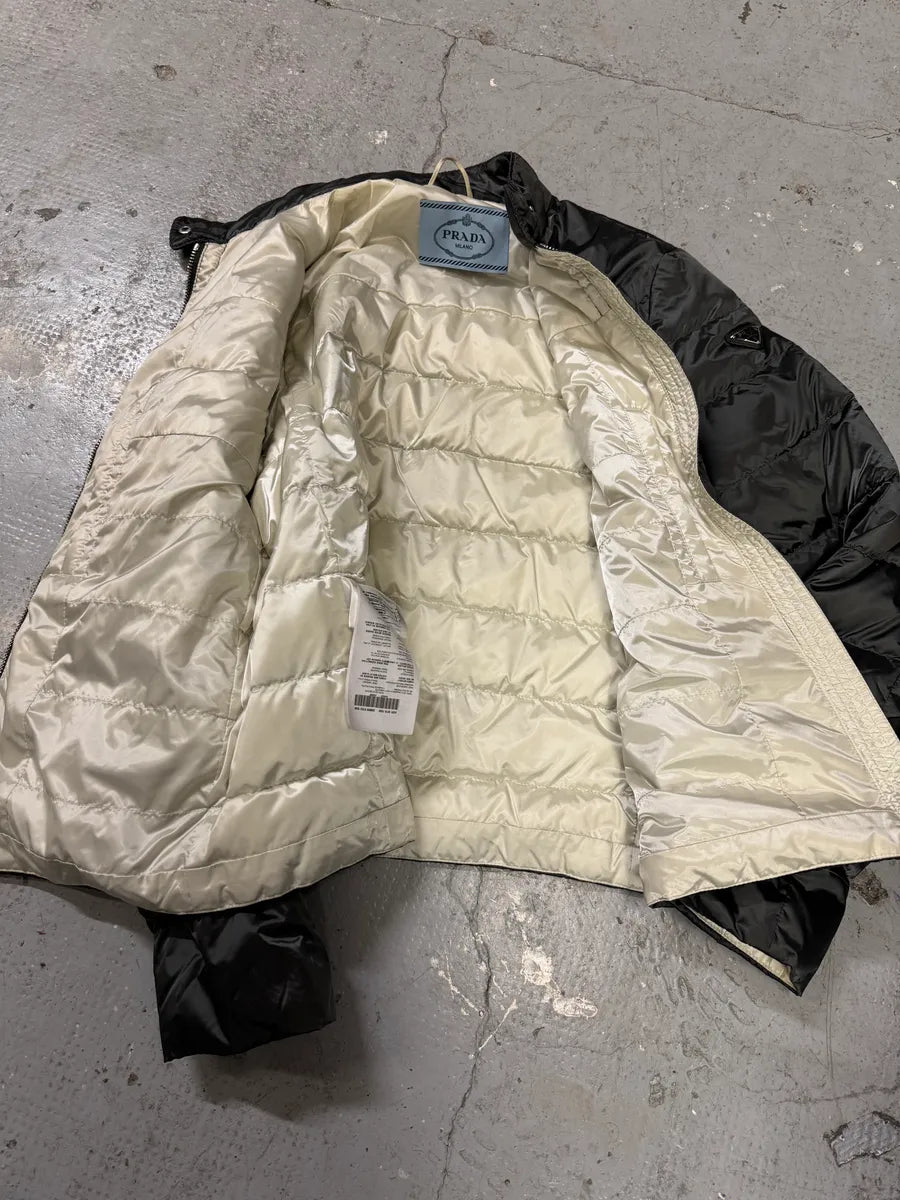 AW2015 Prada Olive Puffer Down Nylon Jacket PavjLkB 10