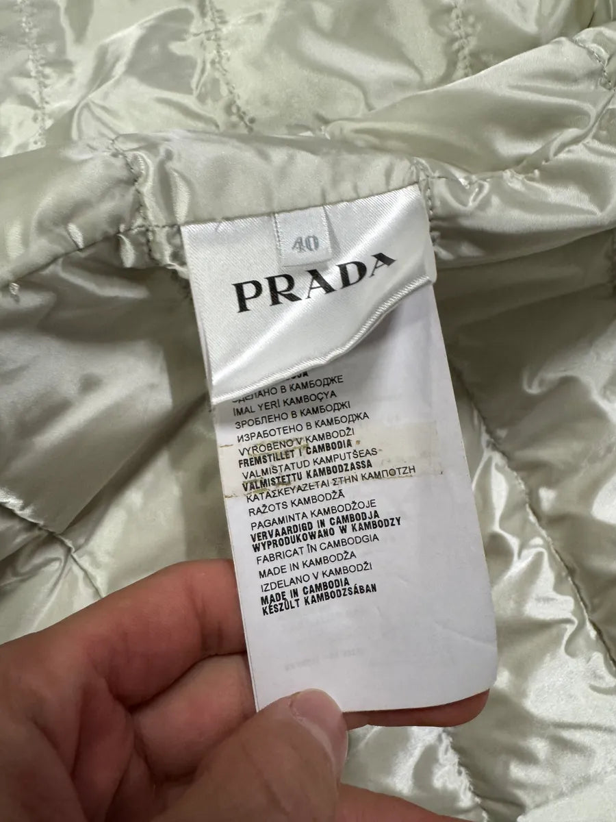 AW2015 Prada Olive Puffer Down Nylon Jacket PavjLkB 11
