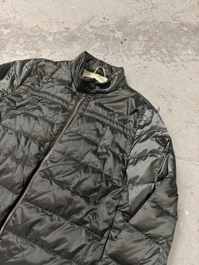 AW2015 Prada Olive Puffer Down Nylon Jacket PavjLkB 2