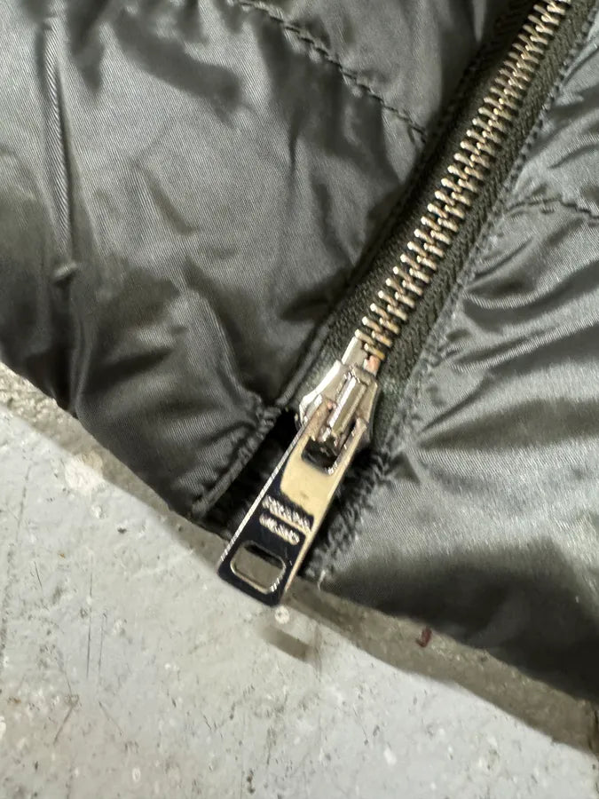 AW2015 Prada Olive Puffer Down Nylon Jacket PavjLkB 7