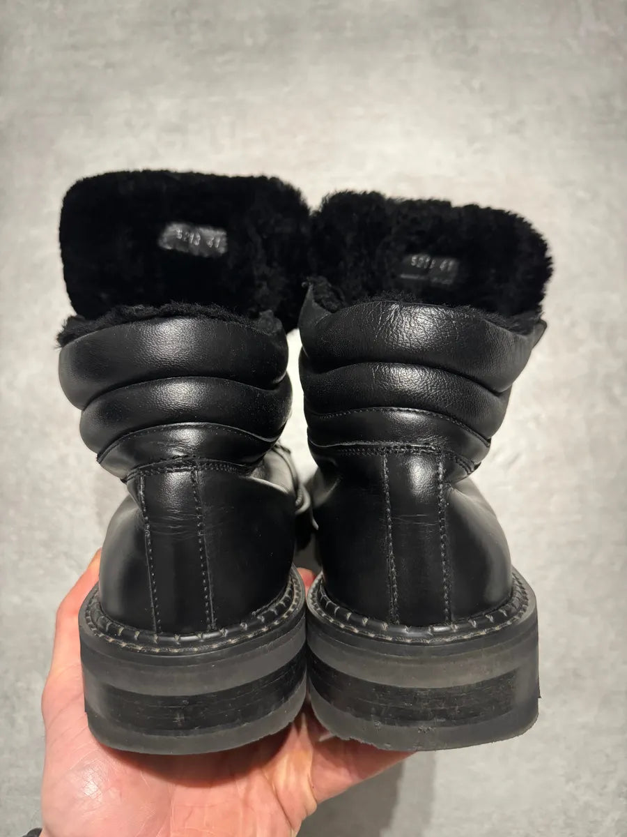 AW2015 Roberto Cavalli Black Leather High Mountain Boots (41eu/us8) 3