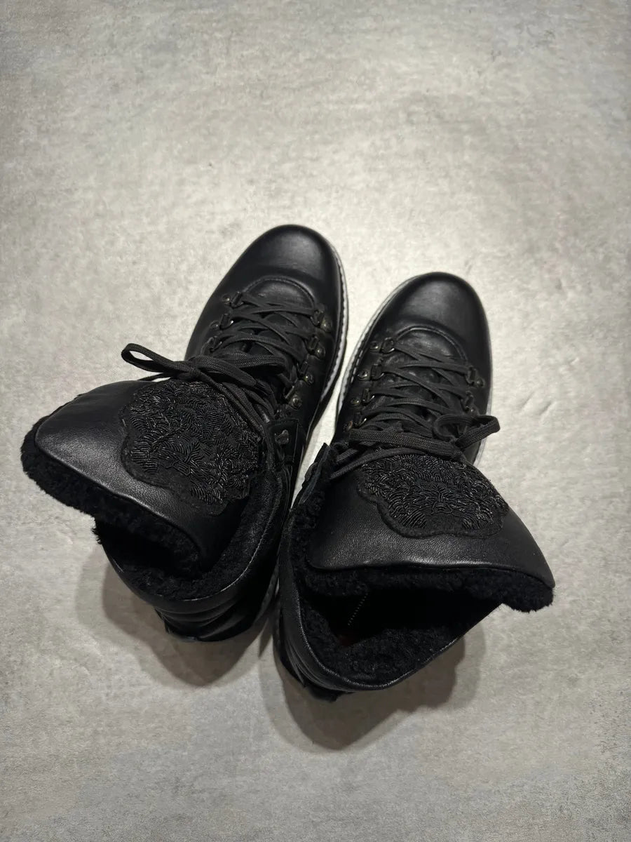 AW2015 Roberto Cavalli Black Leather High Mountain Boots (41eu/us8) 4