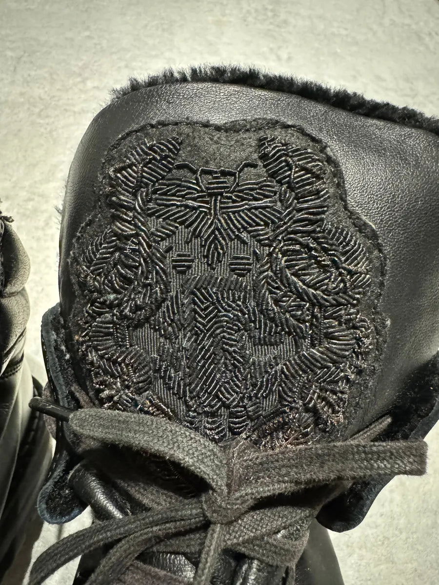 AW2015 Roberto Cavalli Black Leather High Mountain Boots (41eu/us8) 6
