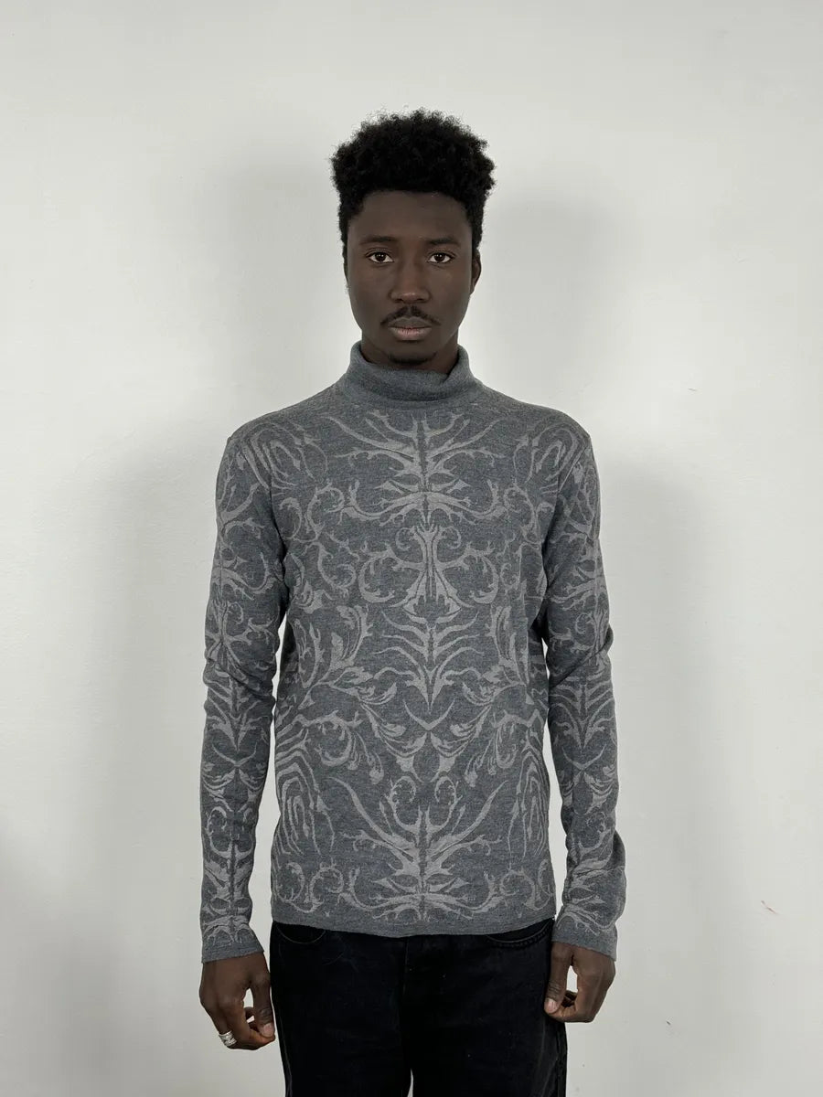 AW2015 Roberto Cavalli Spiritual Grey Turtleneck tNEpjbL 0