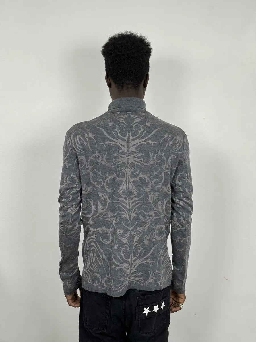 AW2015 Roberto Cavalli Spiritual Grey Turtleneck tNEpjbL 1