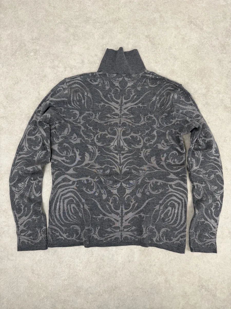 AW2015 Roberto Cavalli Spiritual Grey Turtleneck tNEpjbL 3