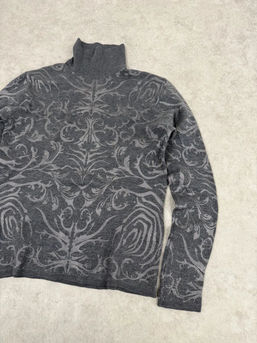 AW2015 Roberto Cavalli Spiritual Grey Turtleneck tNEpjbL 5