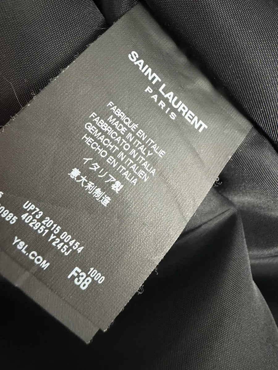 AW2015 Saint Laurent Black Bondage Multi Zip Bomber Jacket by Hedi Slimane SUwkLHn 11