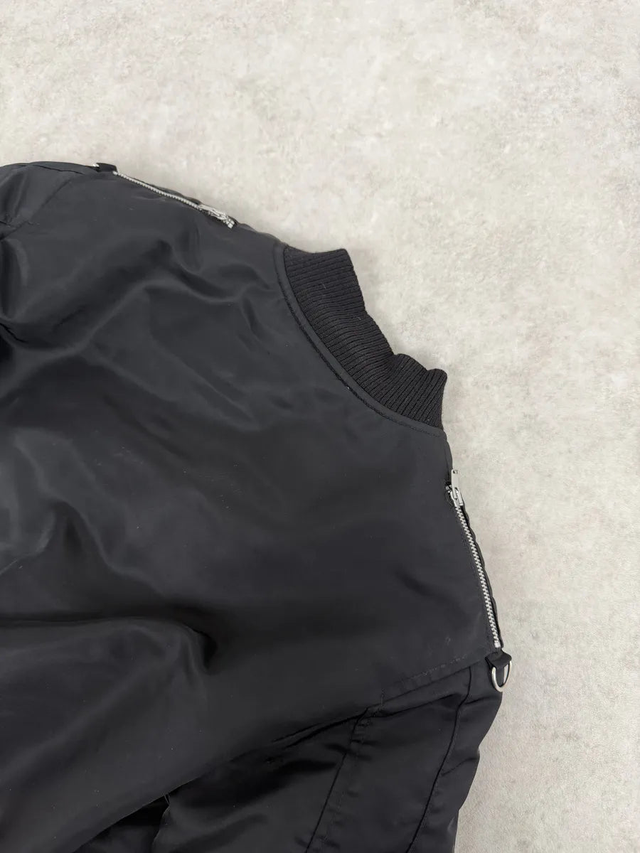 AW2015 Saint Laurent Black Bondage Multi Zip Bomber Jacket by Hedi Slimane SUwkLHn 9
