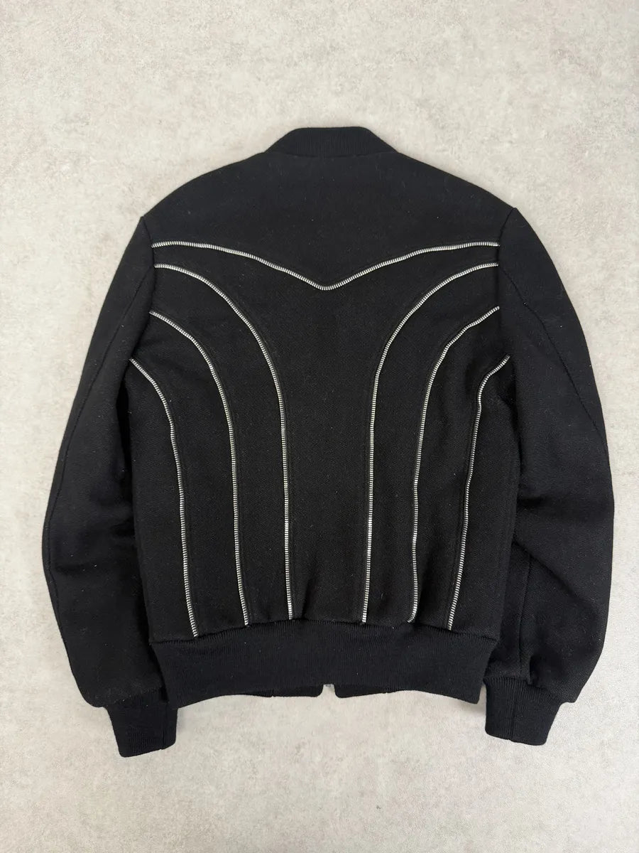 AW2015 Saint Laurent Black Wool Multi Zip Jacket by Hedi Slimane LBtwRgF 1