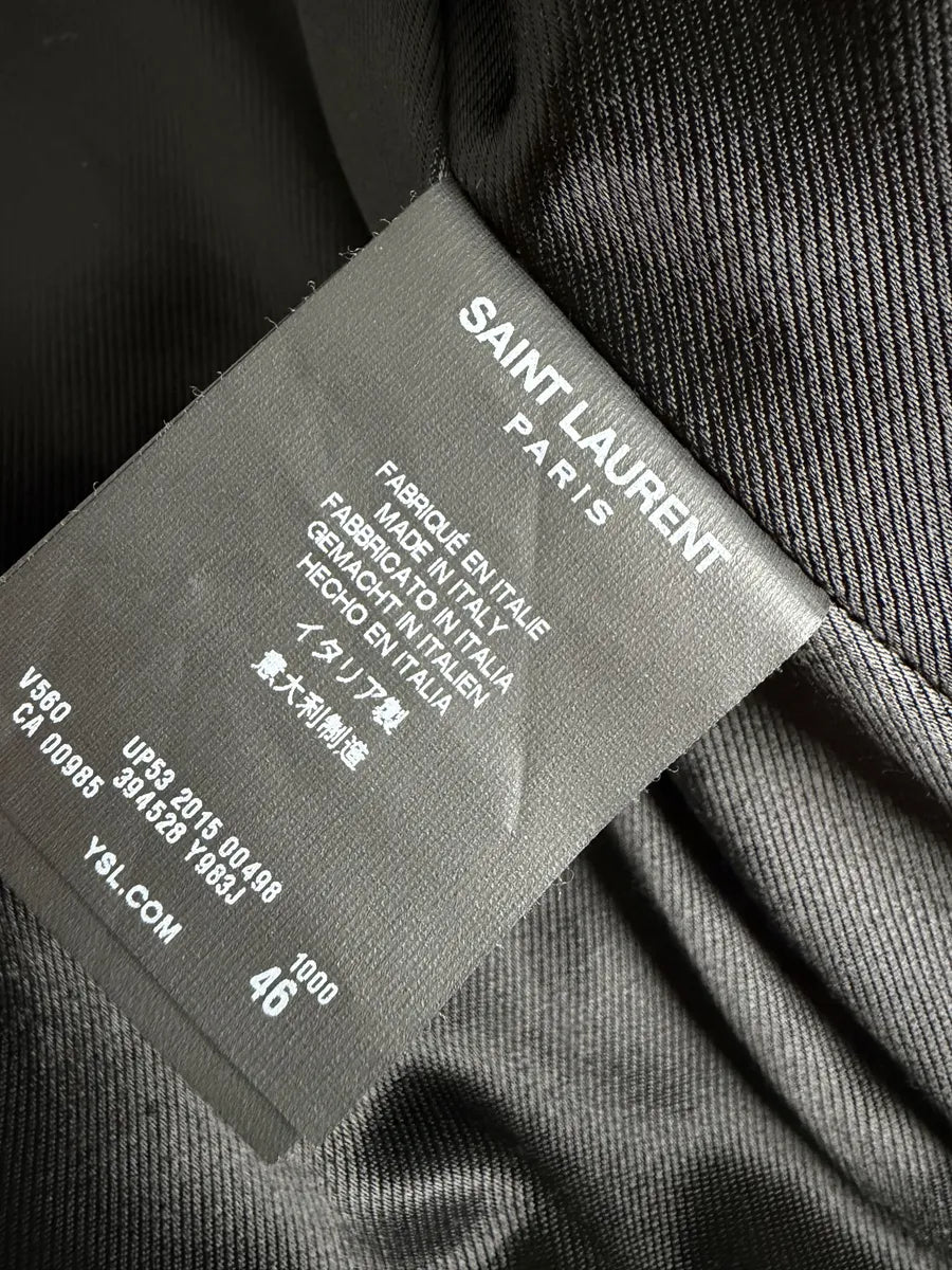 AW2015 Saint Laurent Black Wool Multi Zip Jacket by Hedi Slimane LBtwRgF 12