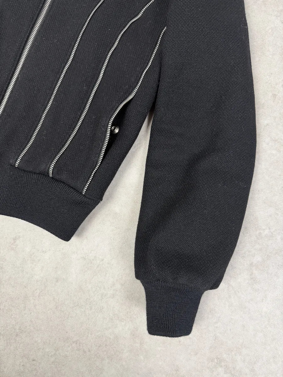 AW2015 Saint Laurent Black Wool Multi Zip Jacket by Hedi Slimane LBtwRgF 4