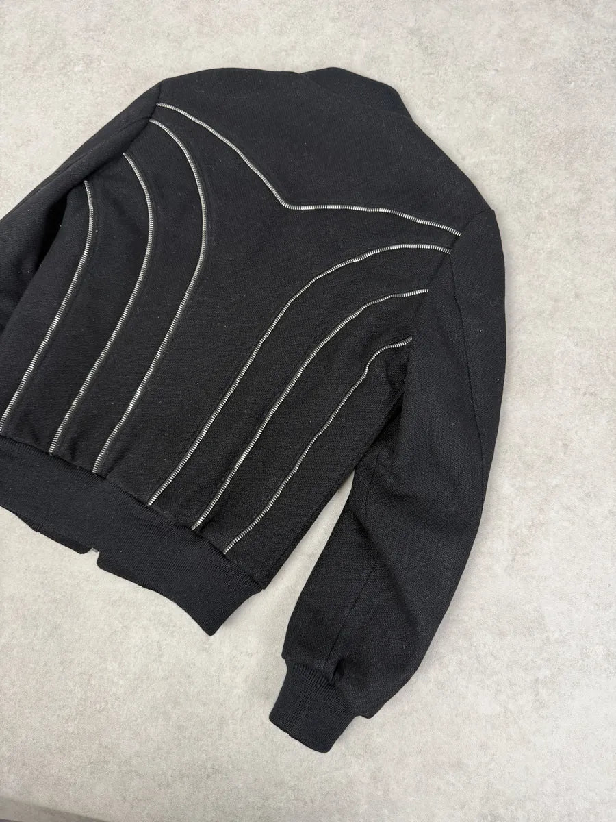 AW2015 Saint Laurent Black Wool Multi Zip Jacket by Hedi Slimane LBtwRgF 8