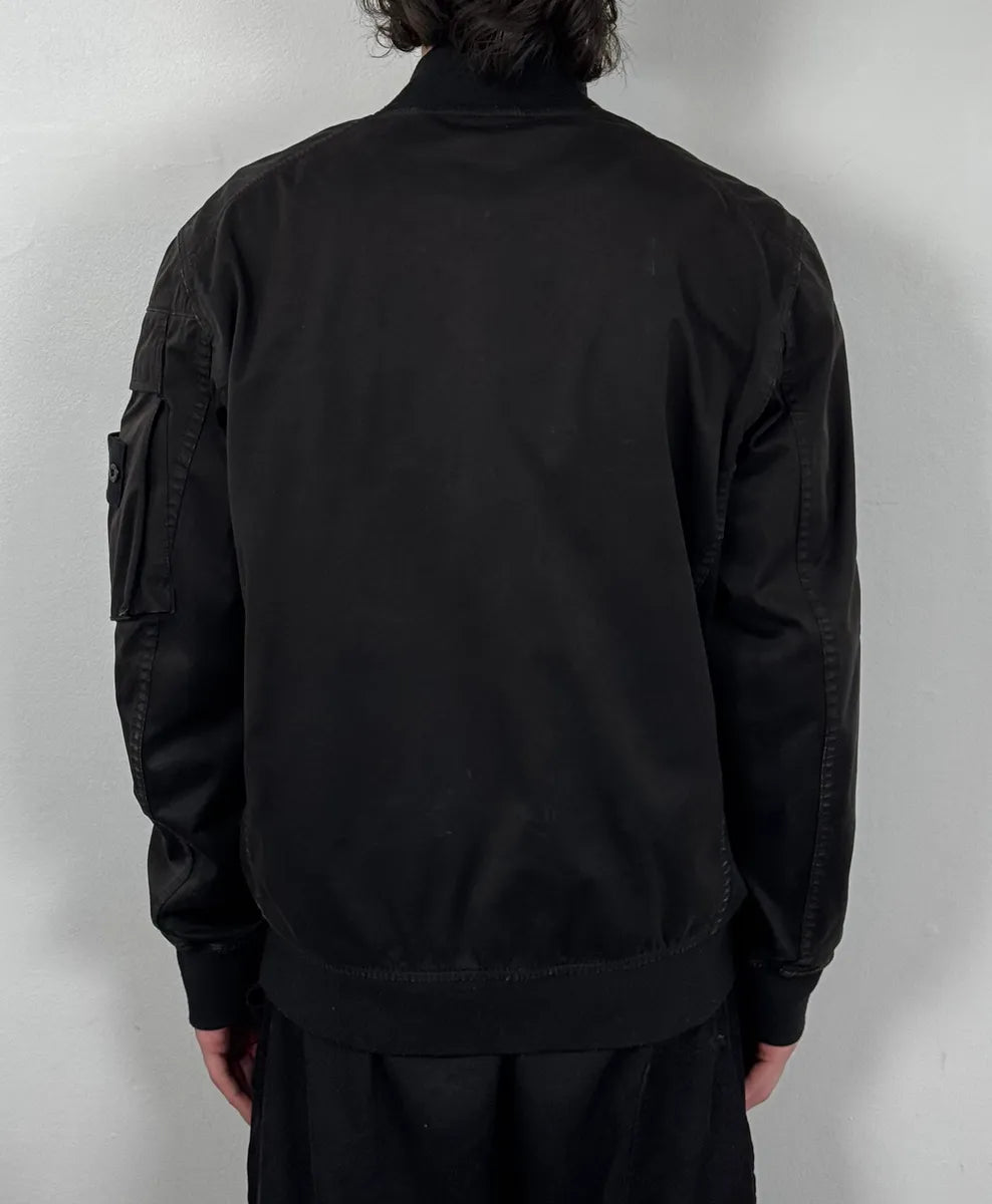 AW2015 Stone Island Black Minimalist Bomber Jacket AEyEErY 3