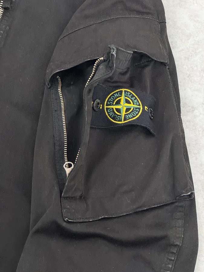 AW2015 Stone Island Black Minimalist Bomber Jacket AEyEErY 9