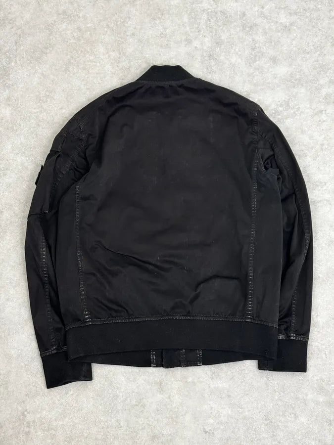 AW2015 Stone Island Black Minimalist Bomber Jacket AEyEErY 4