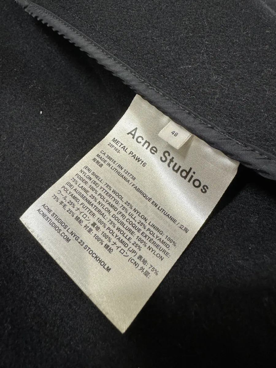 AW2016 Acne Studios Black Minimalist Wool Jacket rIgabnl 5