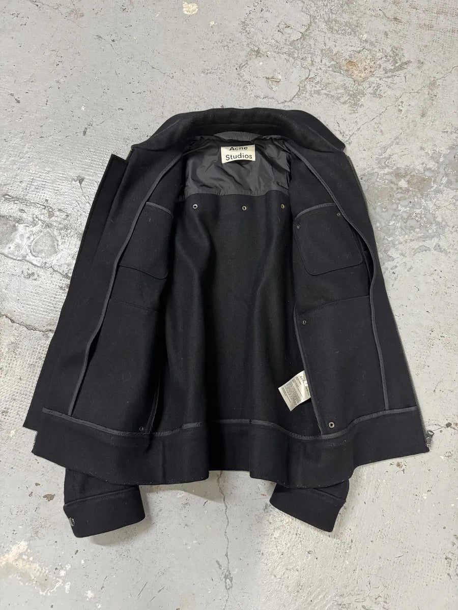 AW2016 Acne Studios Black Minimalist Wool Jacket rIgabnl 6