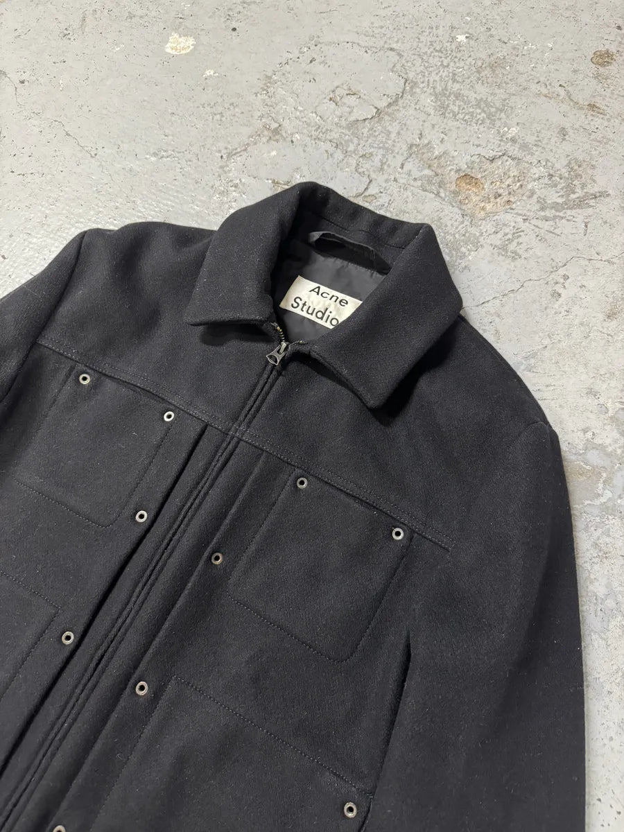 AW2016 Acne Studios Black Minimalist Wool Jacket rIgabnl 9