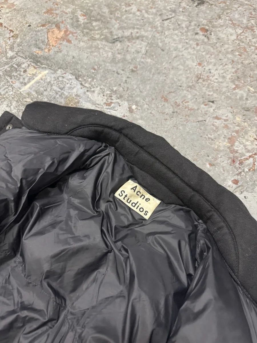 AW2016 Acne Studios Black Wool Puffer Jacket GEwdvKW 9