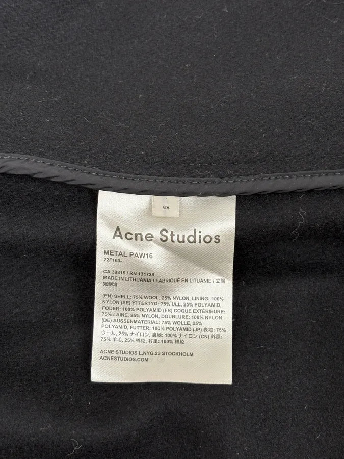 AW2016 Acne Studios Black Wool Structural Jacket LOoTFpe 8