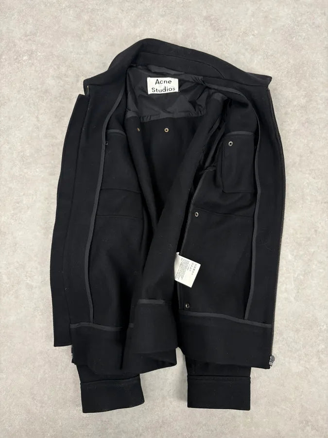 AW2016 Acne Studios Black Wool Structural Jacket LOoTFpe 7