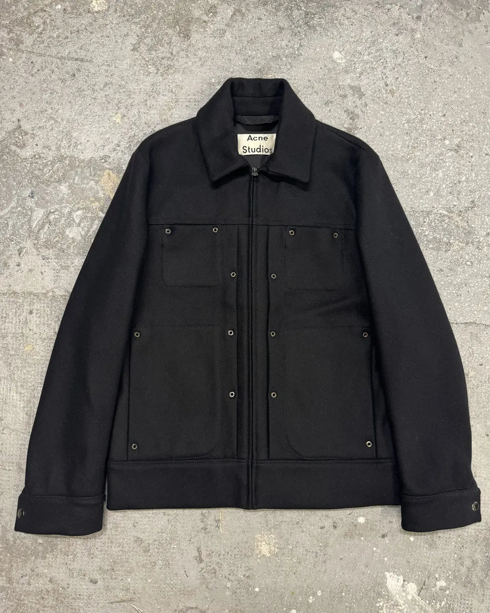 AW2016 Acne studios Black Wool Structural Jacket (M) 0