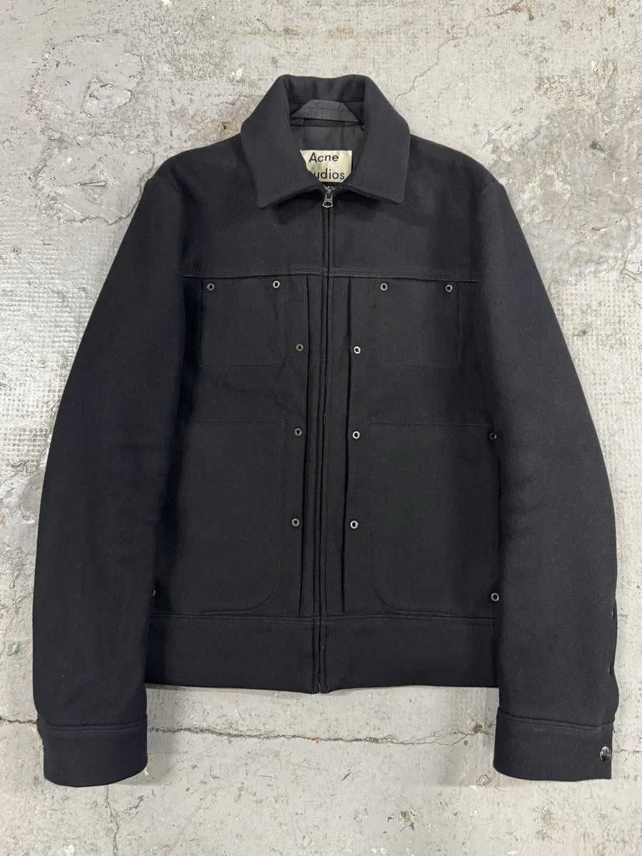 AW2016 Acne studios Black Wool Structural Jacket (M) 0