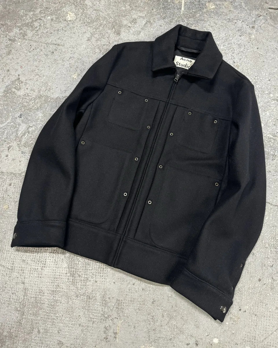 AW2016 Acne studios Black Wool Structural Jacket (M) 1