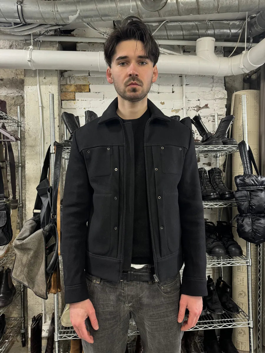 AW2016 Acne studios Black Wool Structural Jacket (M) 2