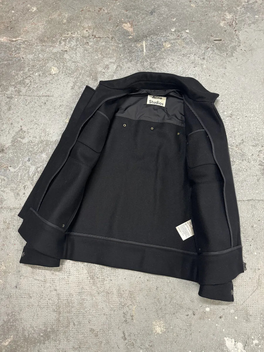 AW2016 Acne studios Black Wool Structural Jacket (M) 3