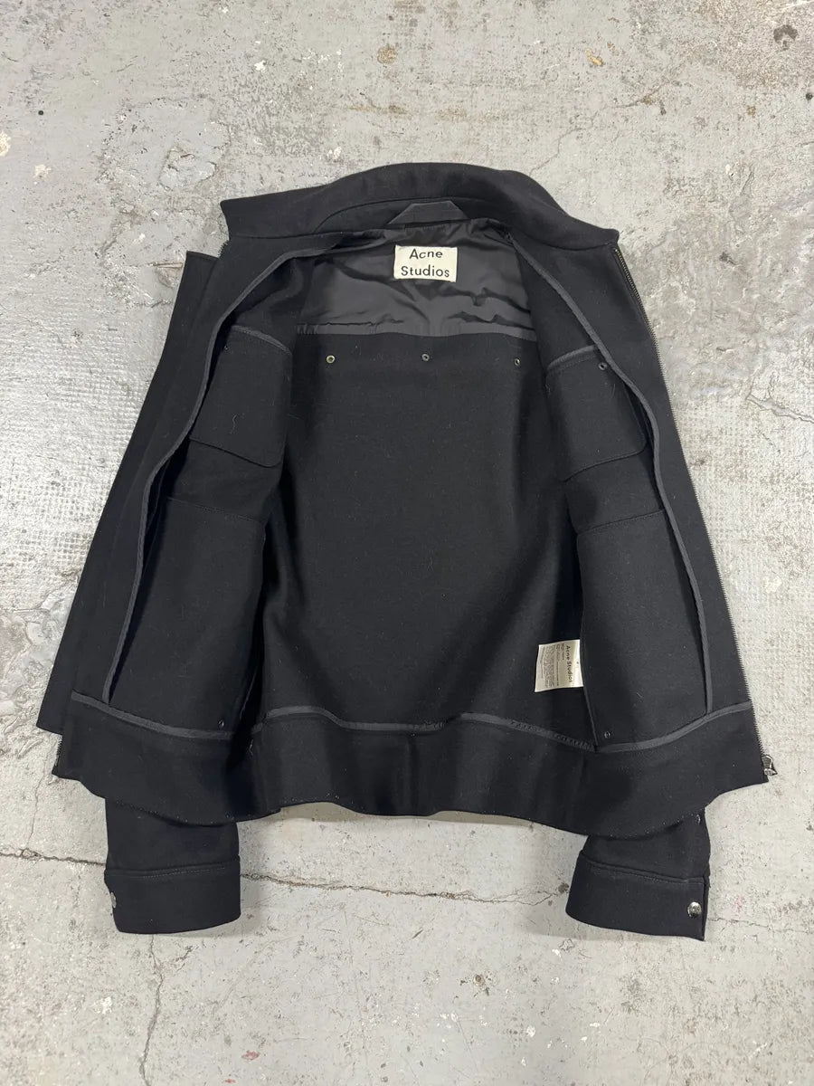 AW2016 Acne studios Black Wool Structural Jacket (M) 4