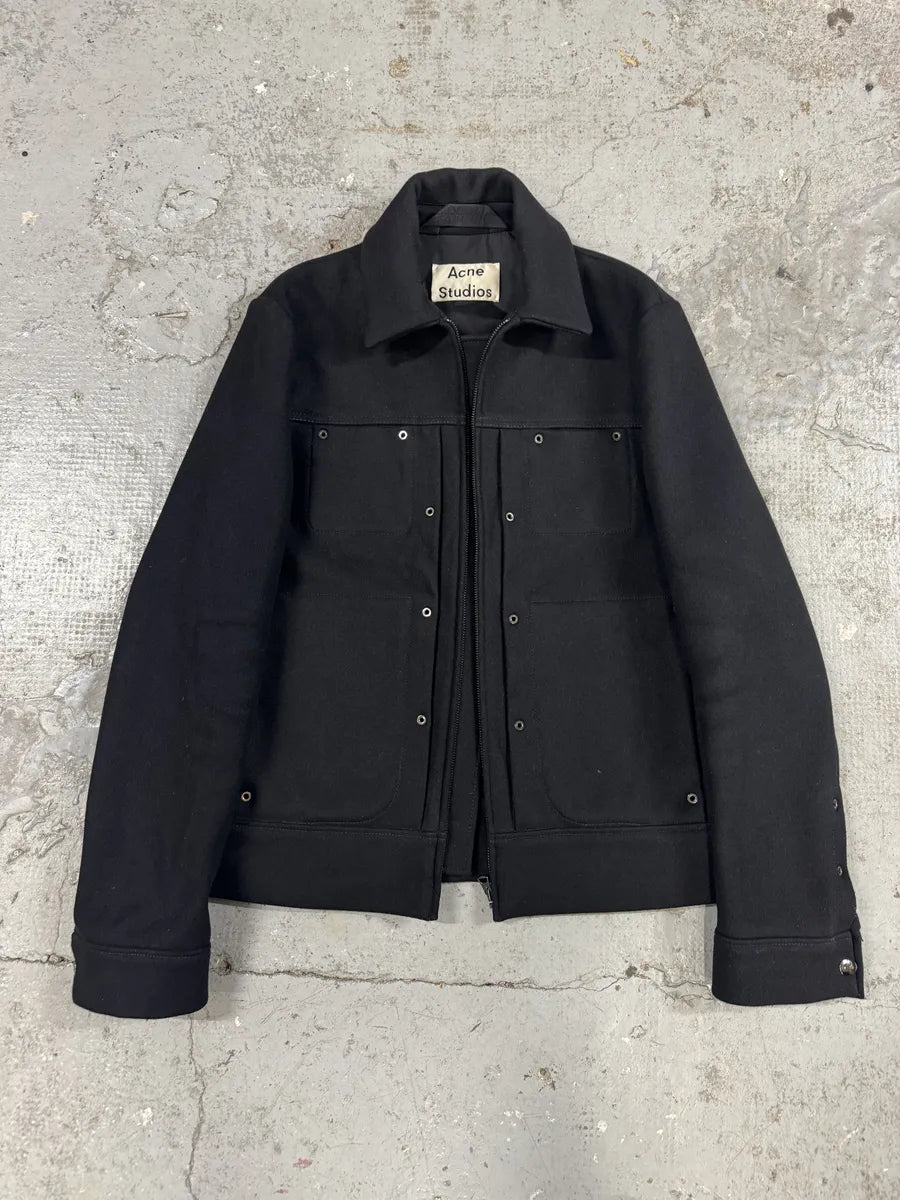 AW2016 Acne studios Black Wool Structural Jacket (M) 5