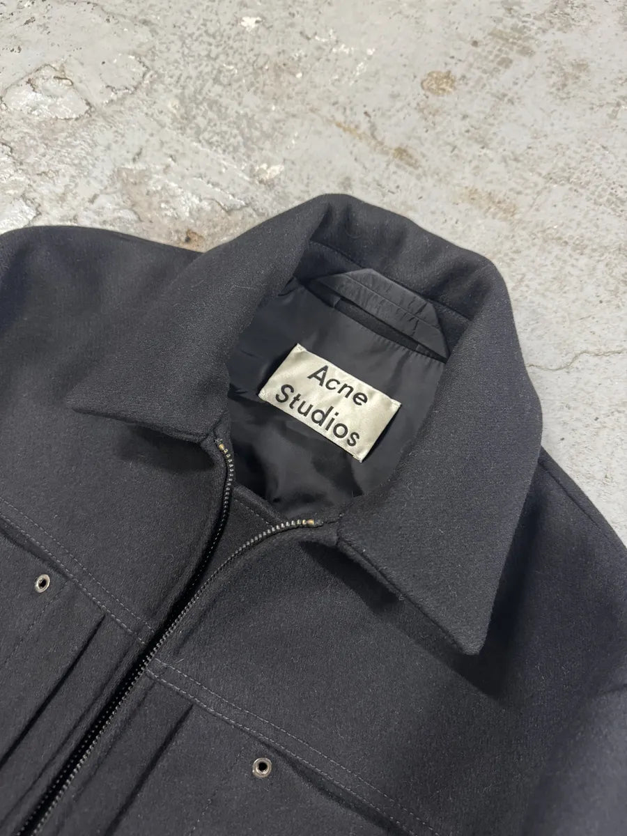 AW2016 Acne studios Black Wool Structural Jacket (M) 7
