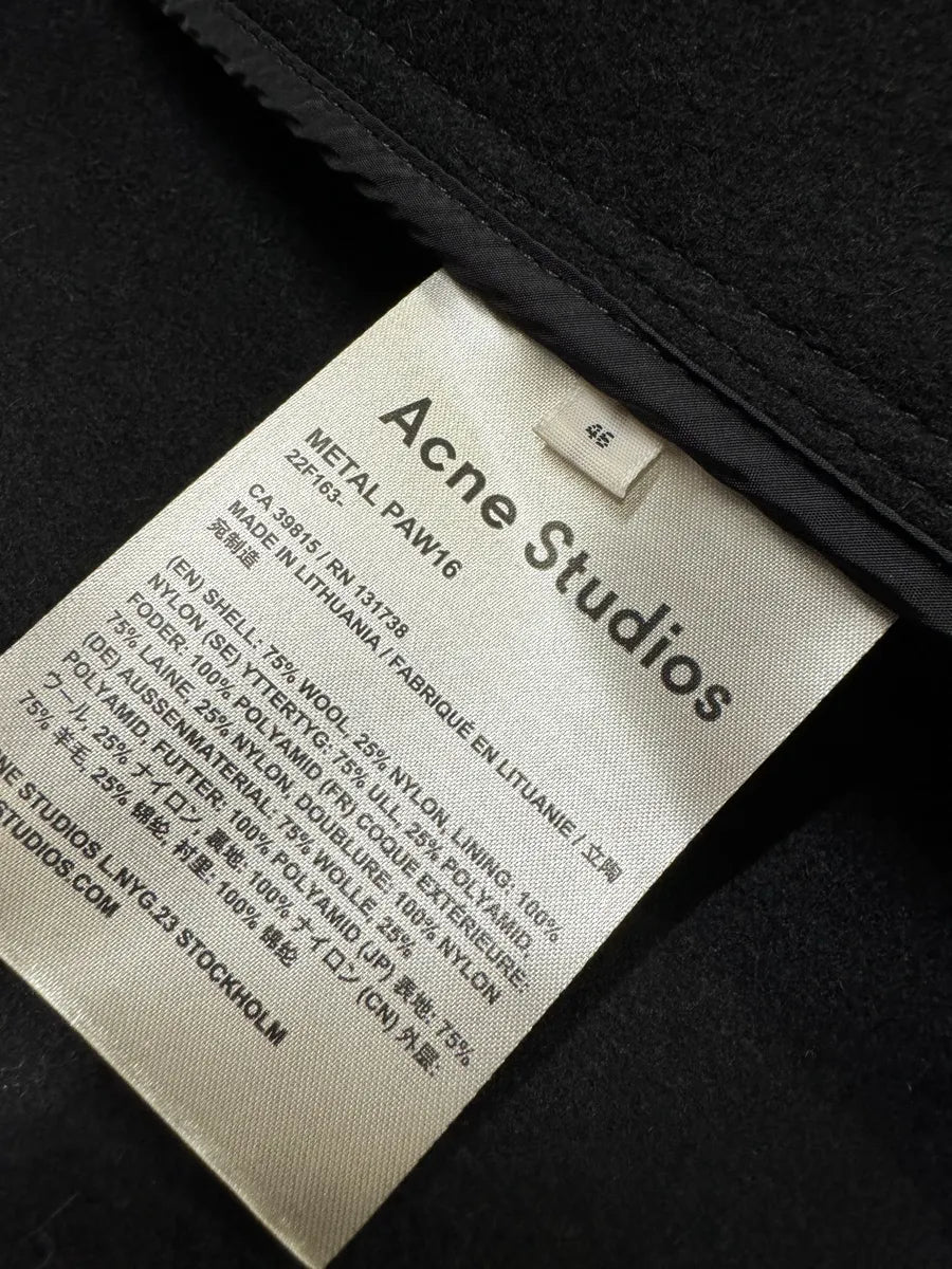AW2016 Acne studios Black Wool Structural Jacket (M) 8