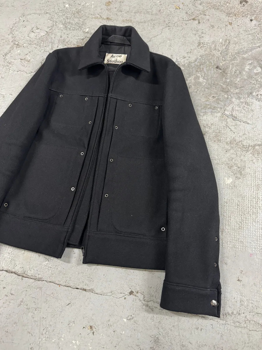 AW2016 Acne studios Black Wool Structural Jacket (M) 8