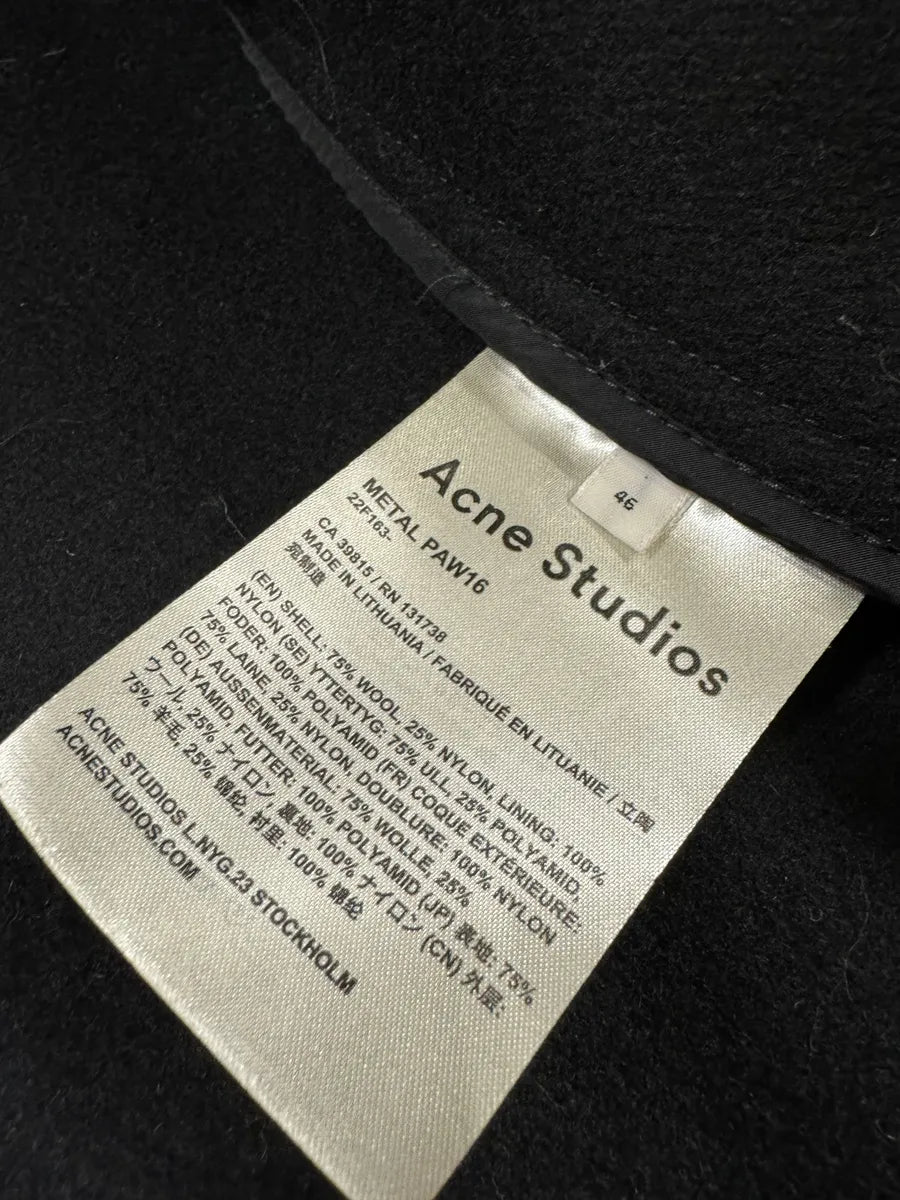 AW2016 Acne studios Black Wool Structural Jacket (M) 9