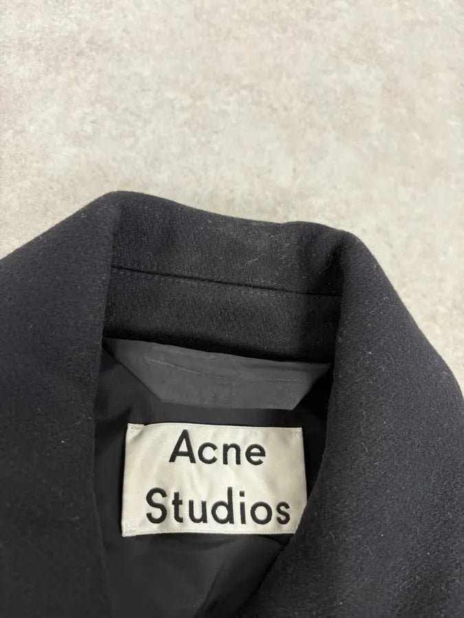 AW2016 Acne Studios Black Wool Structural Jacket LOoTFpe 4