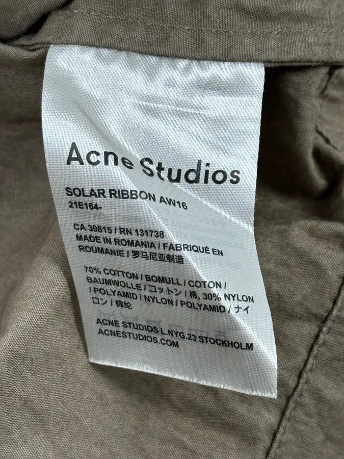 AW2016 Acne Studios Camel Solar Ribbon Windbreaker Jacket WPmFXVu 10