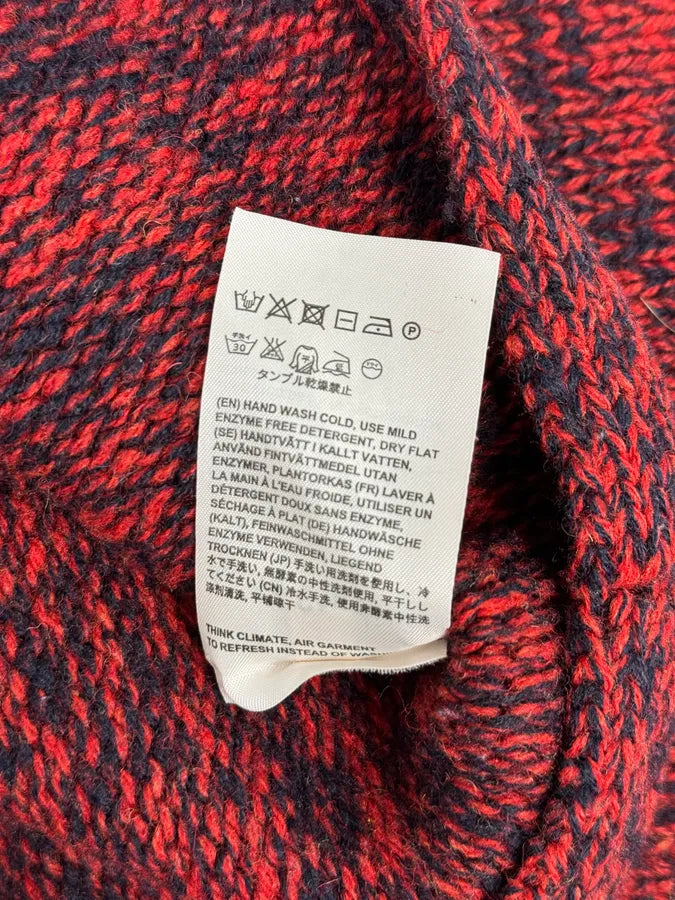 AW2016 Acne Studios Kris Red & Black Wool Sweater xdpZYaB 8