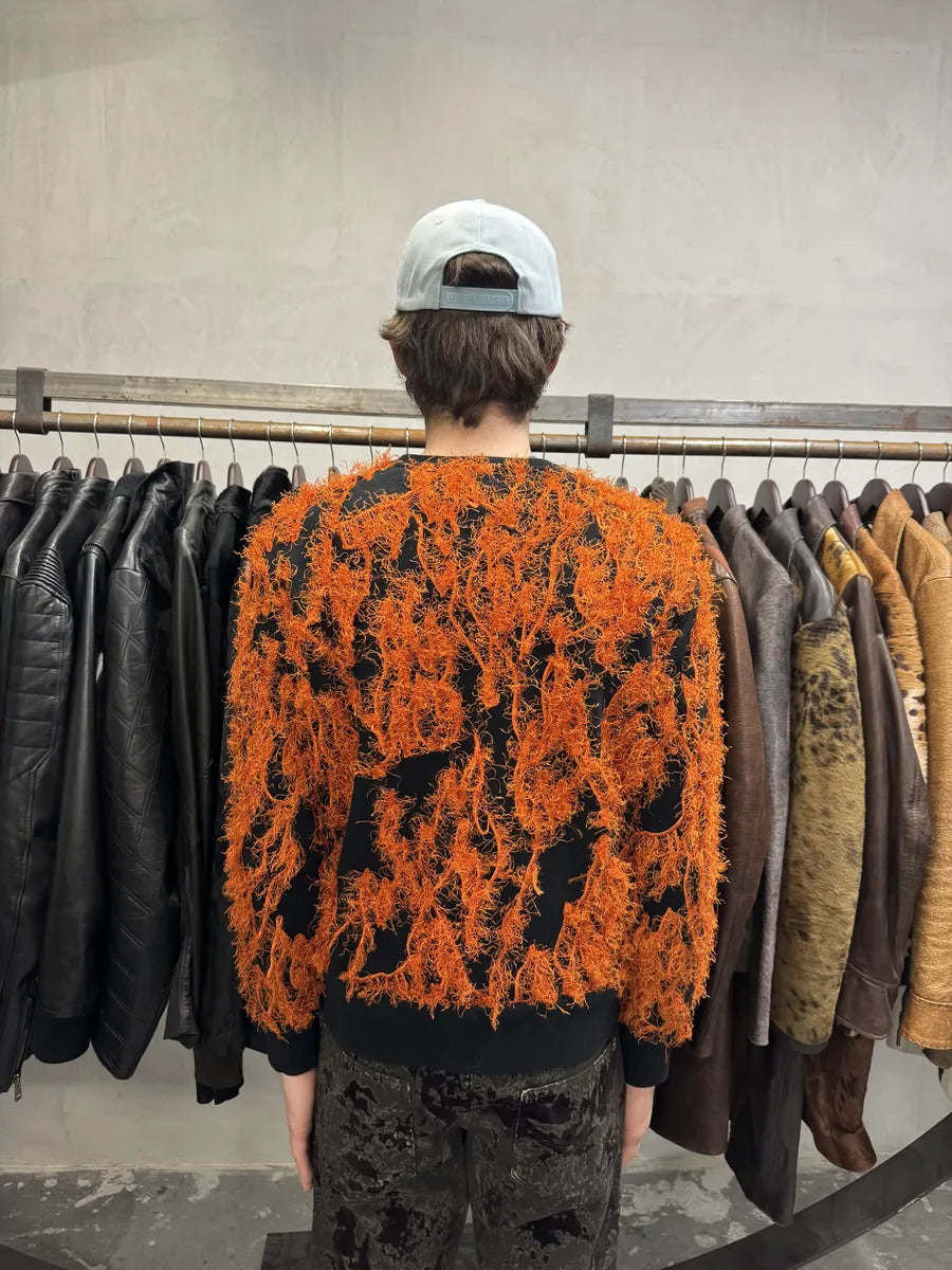 AW2016 Acne Studios Magma Black & Red Flame Crewneck Sweater (S) 2
