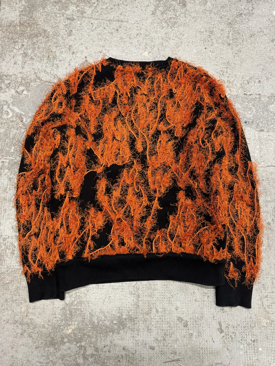 AW2016 Acne Studios Magma Black & Red Flame Crewneck Sweater (S) 3