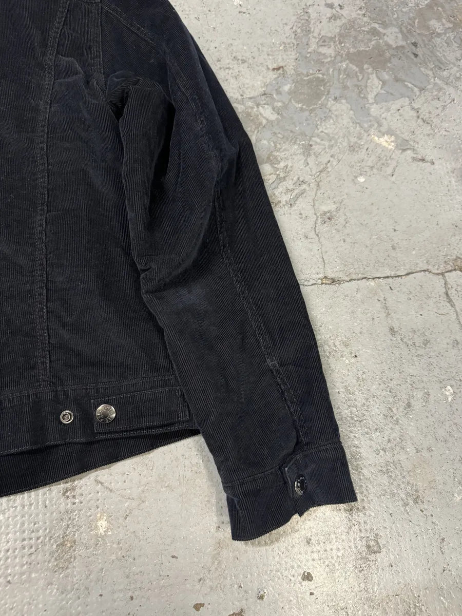 AW2016 Acne Studios Navy Corduroy Sherpa Jacket QIkhsPK 9