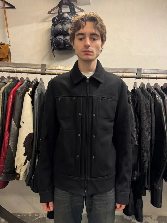 AW2016 Acne Studios Navy Wool Structured Jacket (M) viMWkRJ 1