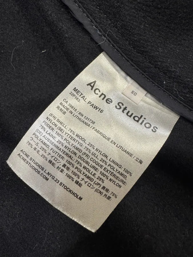 AW2016 Acne Studios Navy Wool Structured Jacket (M) viMWkRJ 11