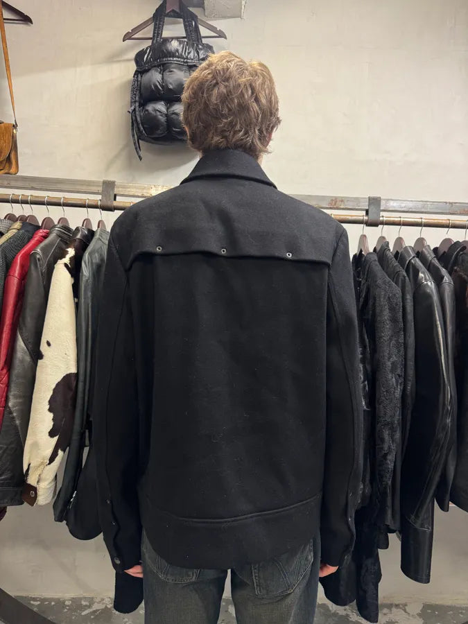 AW2016 Acne Studios Navy Wool Structured Jacket (M) viMWkRJ 2