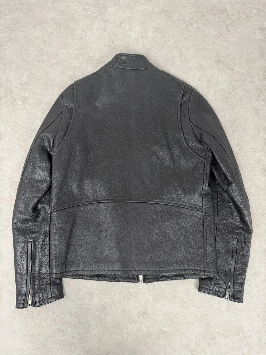 AW2016 Balenciaga Black Premium Biker Leather Jacket DflXNxf 1