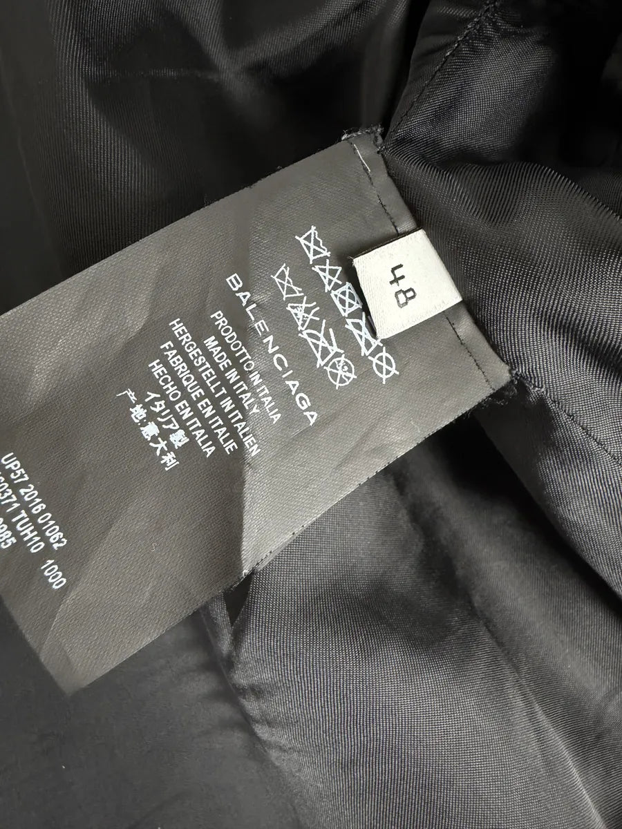 AW2016 Balenciaga Black Premium Biker Leather Jacket DflXNxf 10