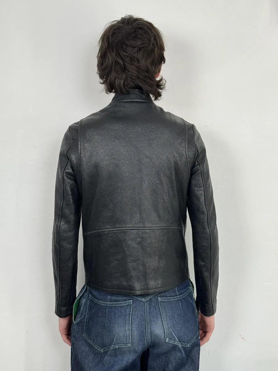 AW2016 Balenciaga Black Premium Biker Leather Jacket DflXNxf 3