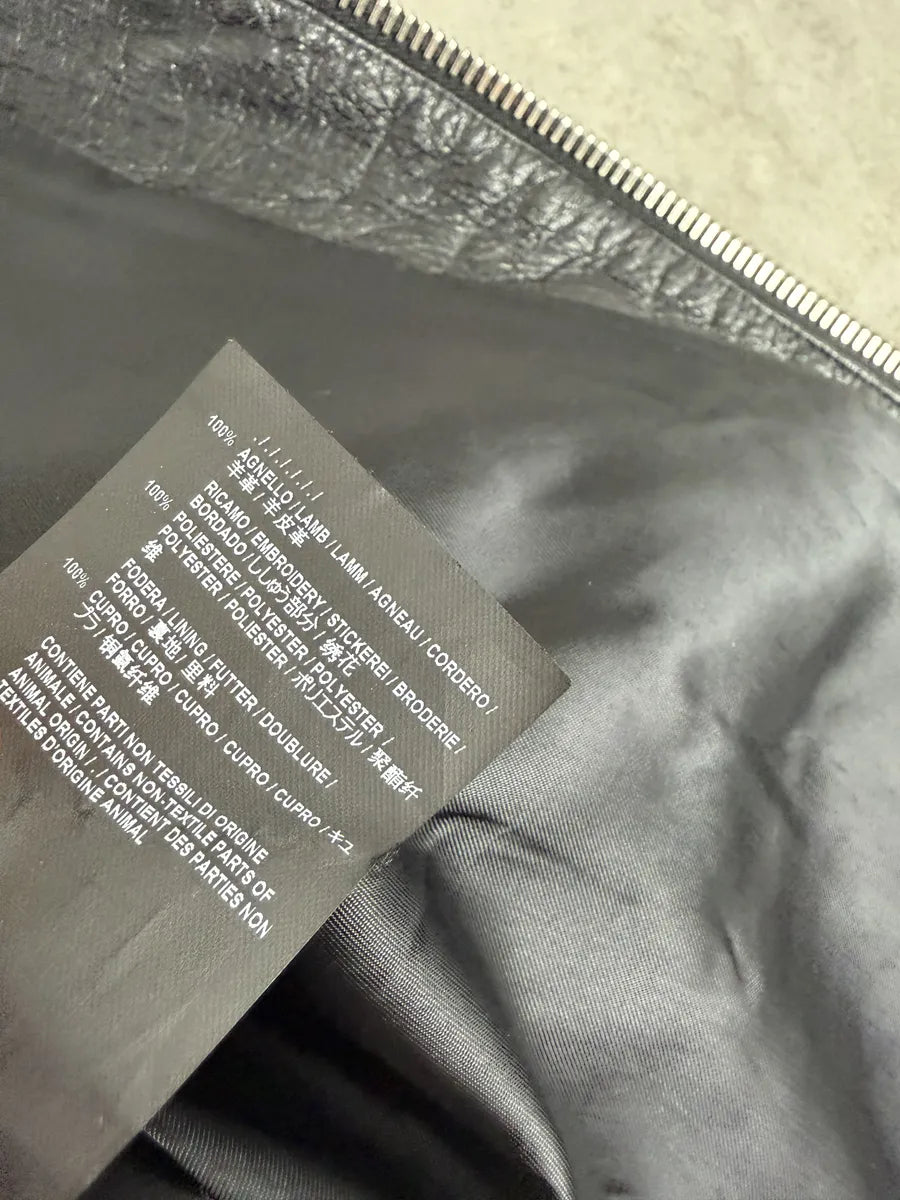 AW2016 Balenciaga Black Premium Biker Leather Jacket DflXNxf 9